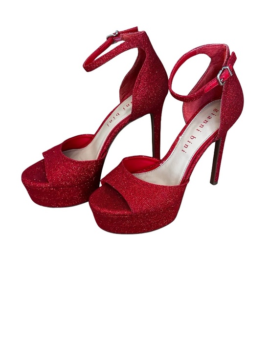 NWT Gianni Bini Chellsie Glitter Ankle Strap Platform Stiletto Dress Shoes 8.5 - Picture 2 of 13